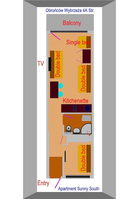 Apartament Sloneczne Poludnie Danzica Camera foto